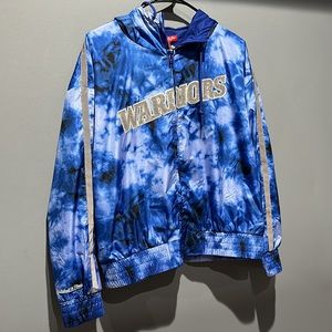 Mitchell & Ness Women's Golden State Warriors Full-Zip dye Windbreaker Large